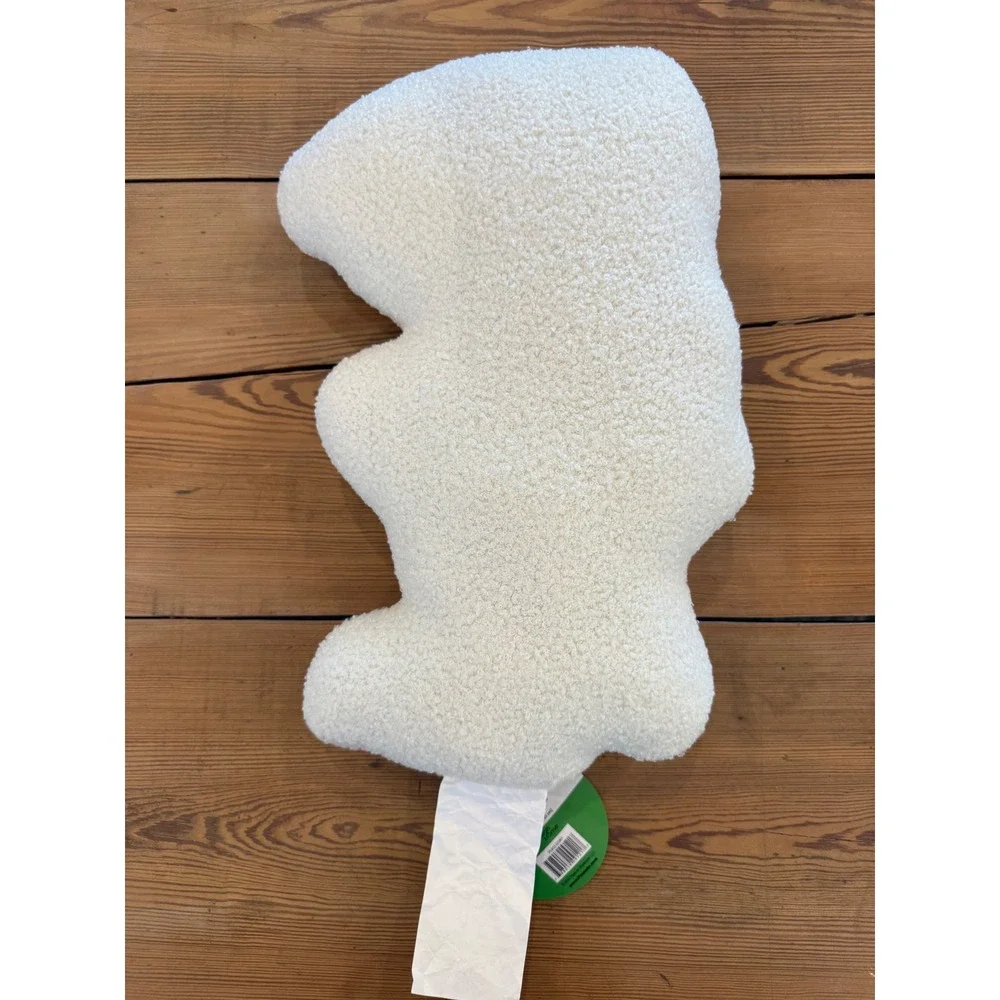 Peanuts Snoopy Decorative Pillow‎ Green Scarf Plush Boucle New Home Decor